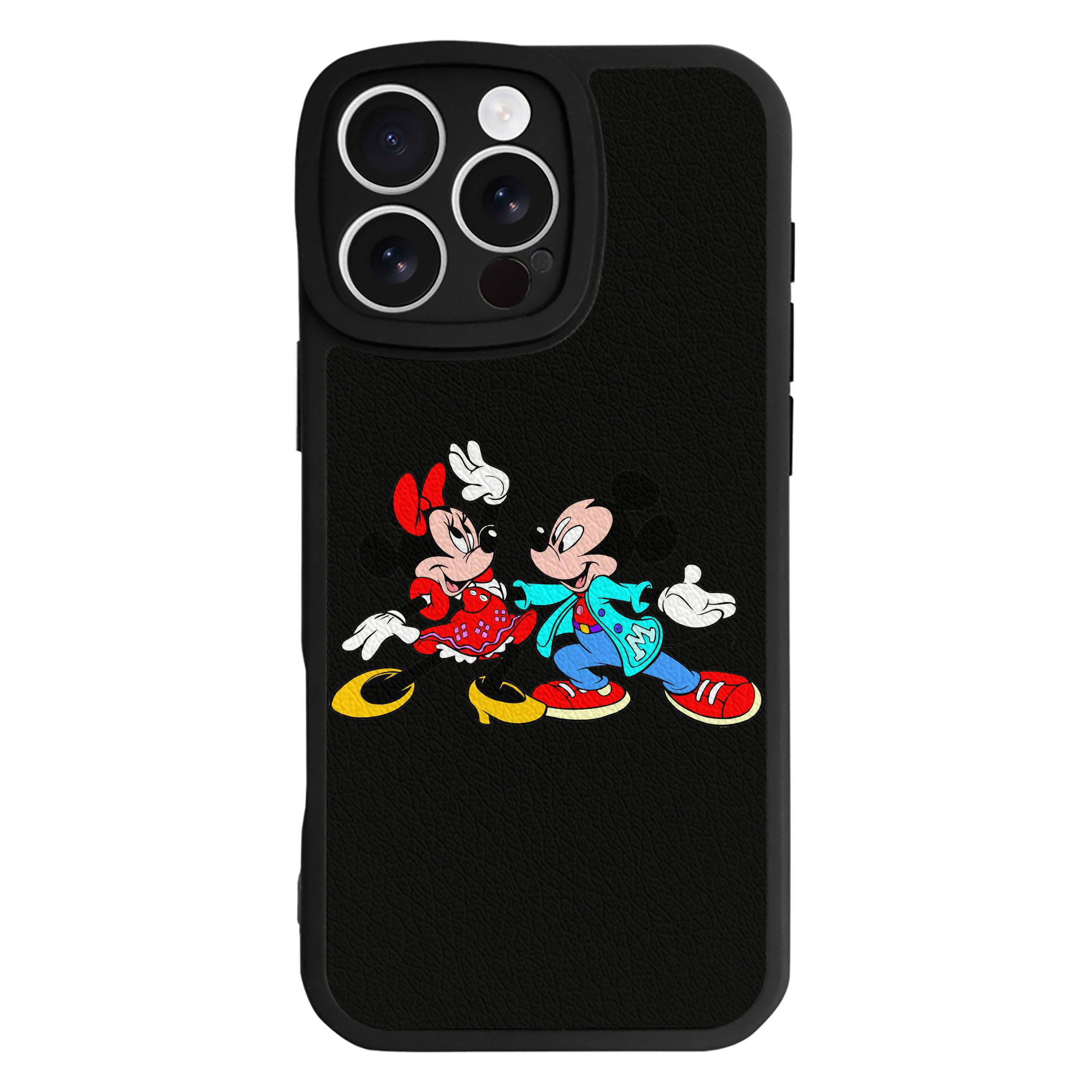 （画像用） ミッキーマウス Mickey Mouse 【iPhone 16シリーズ対応】シリコンスマホケース（レザー調） 材質：シリコン